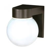 Nuvo Lighting 1 Light Bronzotic White Glass Globe Wall Light Fixture