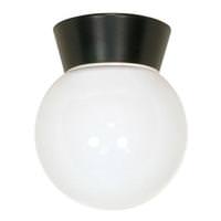 Nuvo Lighting 1 Light Bronzotic White Glass Globe Ceiling Light Fixture
