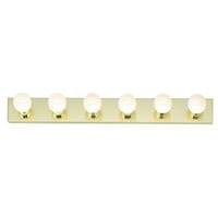Nuvo Lighting 6 Light Polished Brass Glass Vanity Light Fixture