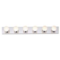Nuvo Lighting 6 Light Polished Chrome Glass Vanity Light Fixture