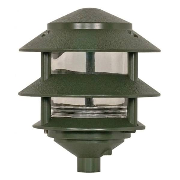 1 Light 3 Tier 7" Green Post Lantern Light Fixture