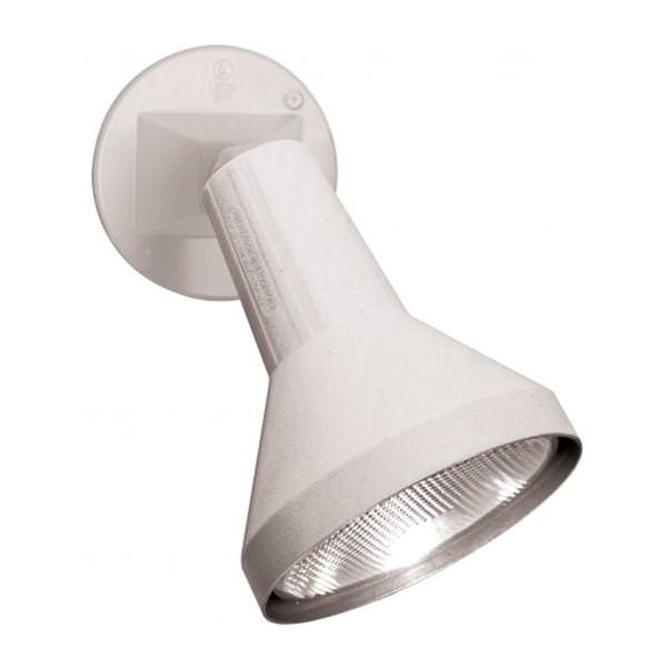 8" White Single Adjustable Swivel Flood Light