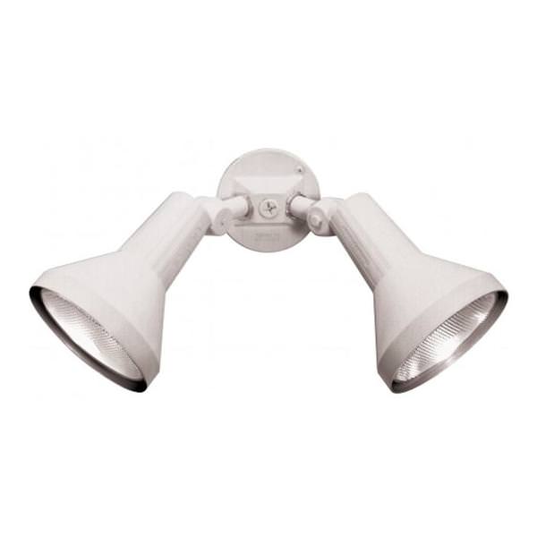 15" White Double Adjustable Swivel Flood Light