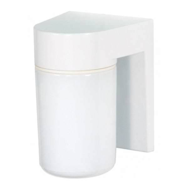 1 Light White Glass Cylinder Wall Light Fixture