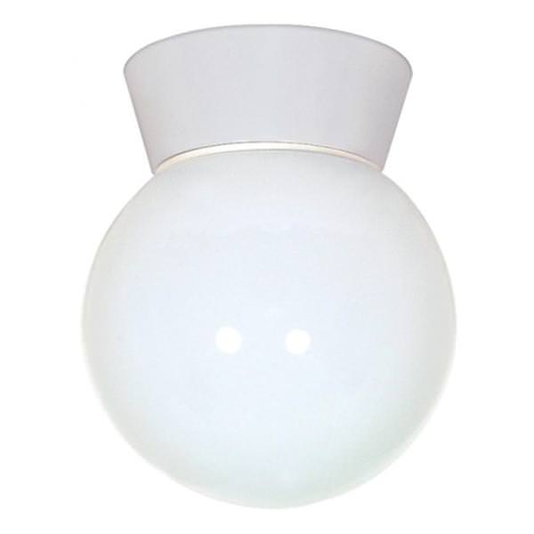 1 Light White Glass Globe Ceiling Light Fixture