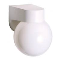 Nuvo Lighting 1 Light White Lexan Globe Outdoor Wall Light Fixture