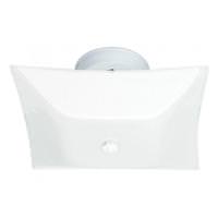 Nuvo Lighting 2 Light White Square Glass Shade Ceiling Light Fixture