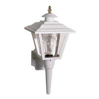 Nuvo Lighting 1 Light 17" White Brass Trimmed Acrylic Panels Outdoor Lantern Wall Light Fixture