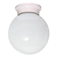Nuvo Lighting 1 Light White Ball Glass Shade Ceiling Light Fixture
