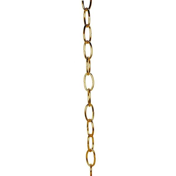 1 Yard Brass 8 Gauge Chain