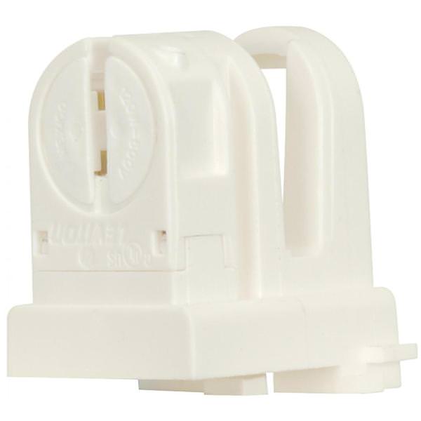 White T8-T5 Miniature Bi-Pin Fluorescent Lampholder