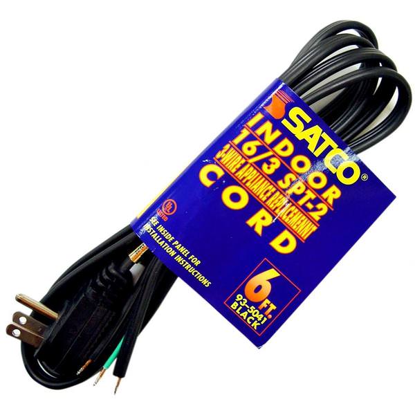 6' 3 Wire Power Supply Cord