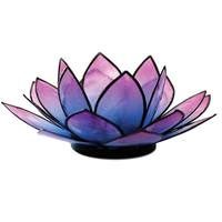 OM Gallery Pink Turquoise Soho Lotus Tea Light Candle Holder
