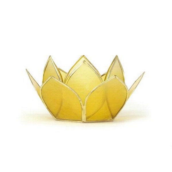 Citrine Mini Gemstone Lotus Tea Light Candle Holder
