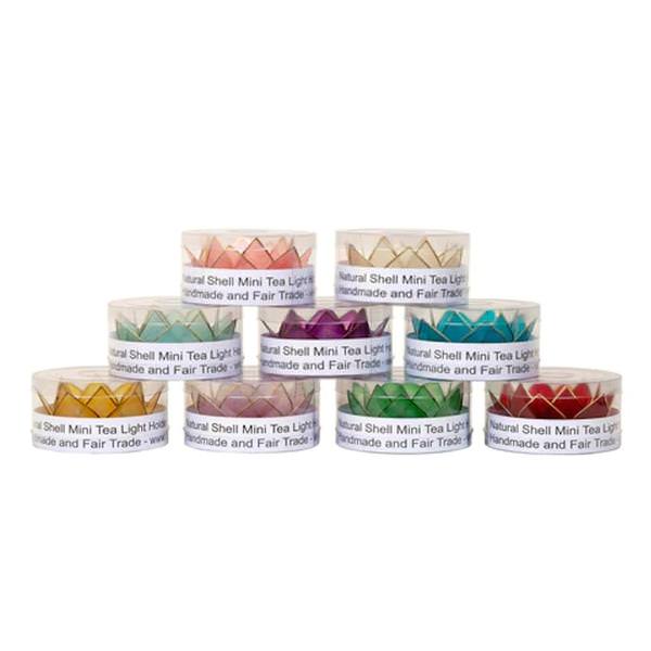 Lotus Mini Gemstone Collection Tea Light Candle Holder (36 Pack)
