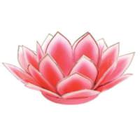 View 5" Pink Dahlia Lotus Tea Light Candle Holder