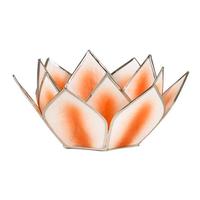 OM Gallery Orange Mini Dahlia Lotus Tea Light Candle Holder