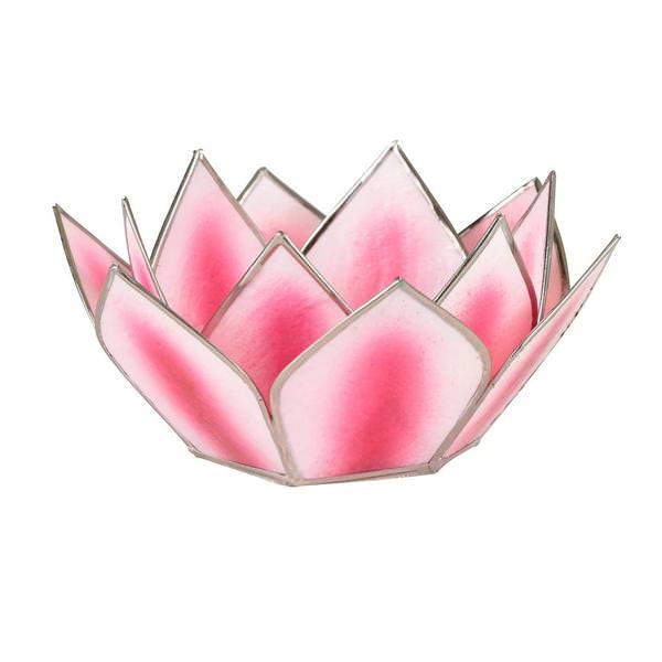 Pink Mini Dahlia Lotus Tea Light Candle Holder