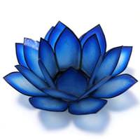 View Blue Lagoon Paradise Lotus Tea Light Candle Holder