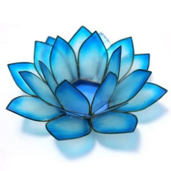 Cool Water Paradise Lotus Tea Light Candle Holder
