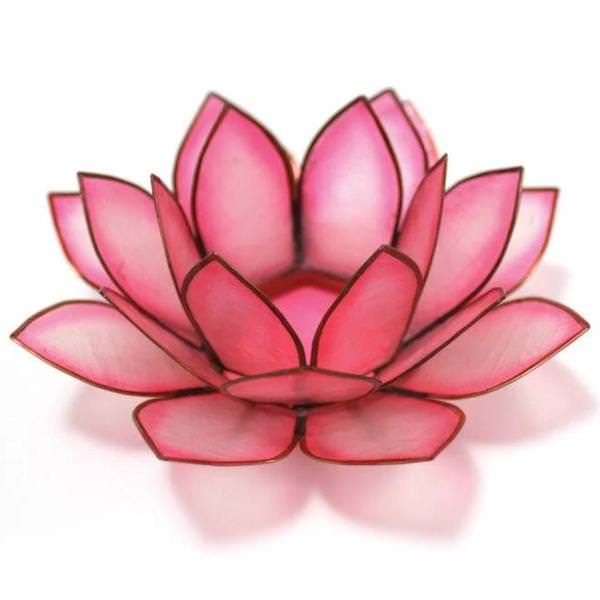 Flamingo Paradise Lotus Tea Light Candle Holder