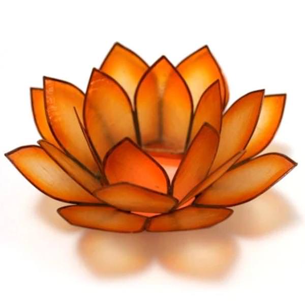 Mango Paradise Lotus Tea Light Candle Holder