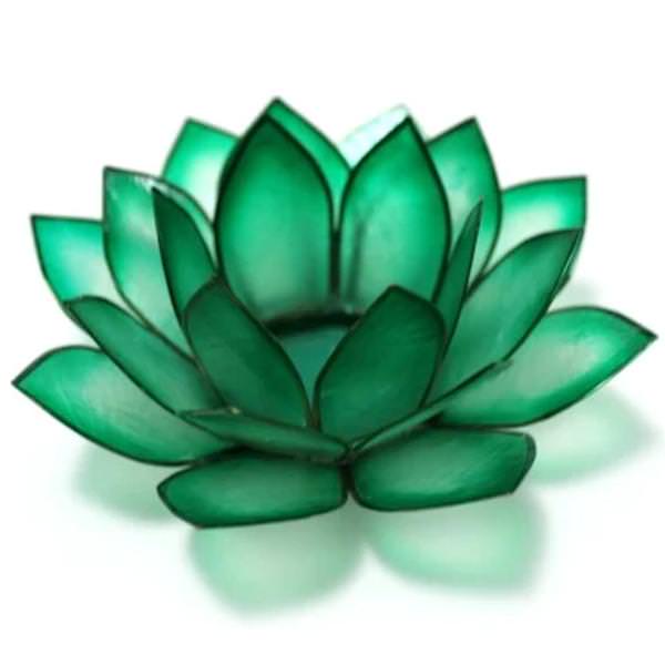 Rain Forest Paradise Lotus Tea Light Candle Holder