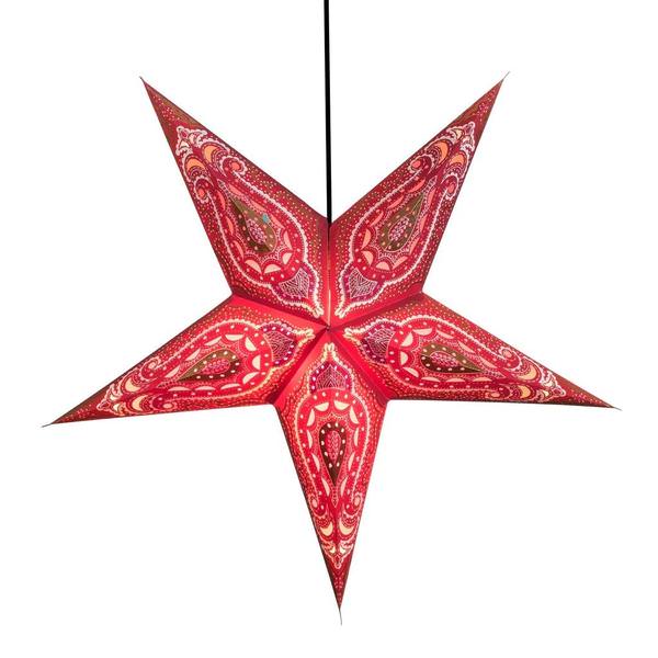 24" Coral Paper Star Light