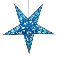 OM Gallery 24" Blue Flutter Paper Star Light