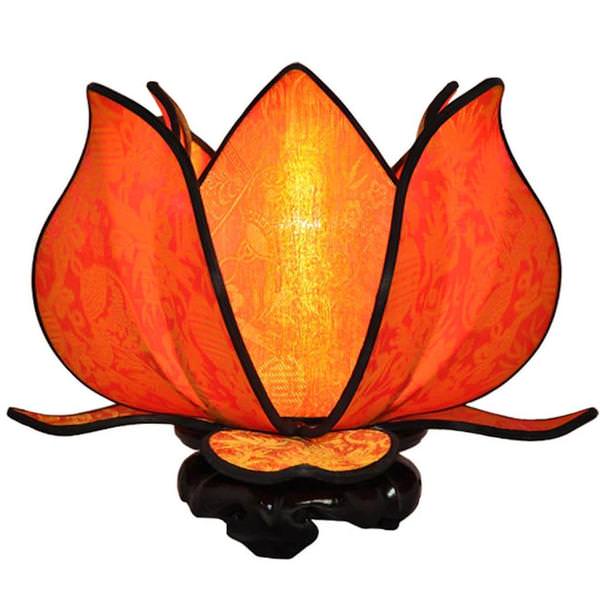 12" Citrus Baby Blooming Lotus Lamp