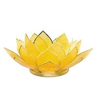 View Citrine Gemstone Lotus Tea Light Candle Holder