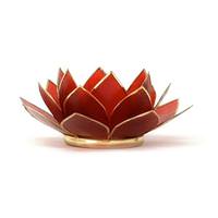 View Ruby Gemstone Lotus Tea Light Candle Holder