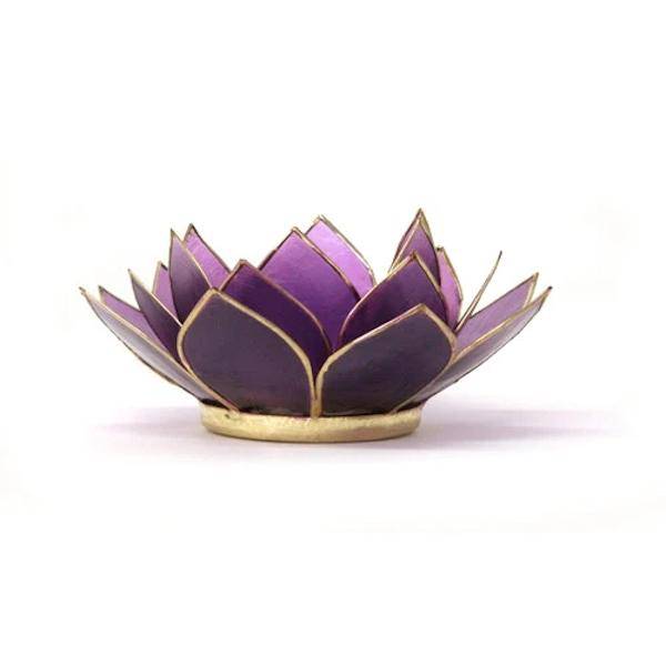Tanzanite Gemstone Lotus Tea Light Candle Holder