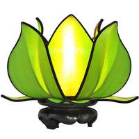OM Gallery 12" Green Baby Blooming Lotus Lamp
