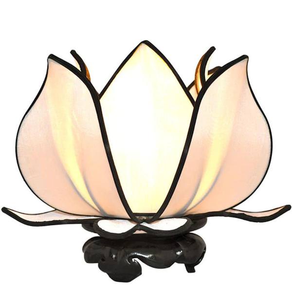 12" White Baby Blooming Lotus Lamp