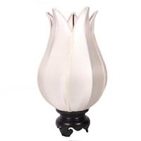 OM Gallery 16" White Baby Flowering Lotus Lamp