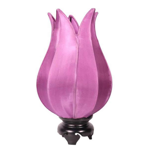 16" Purple Baby Flowering Lotus Lamp