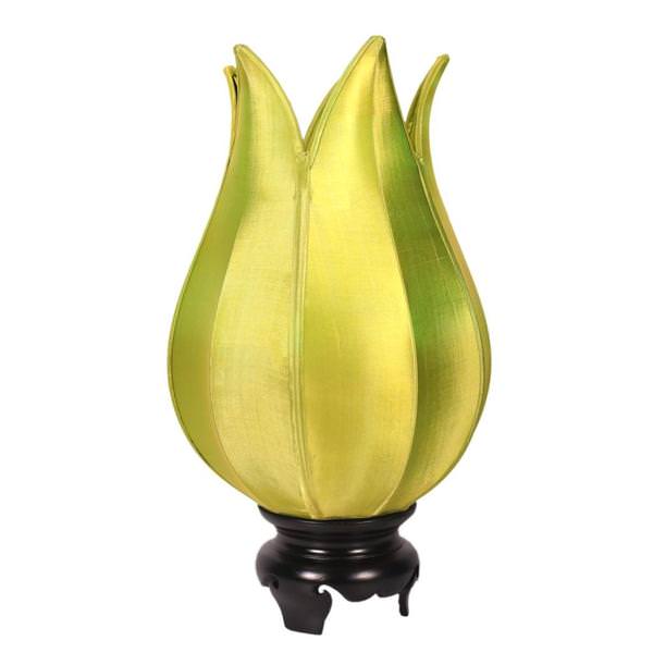 16" Green Baby Flowering Lotus Lamp