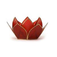 OM Gallery Ruby Mini Gemstone Lotus Tea Light Candle Holder