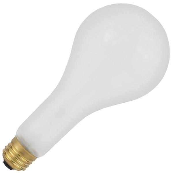 500 watt 118 volt PS25 Medium Screw Base 3400K Natural White Frosted