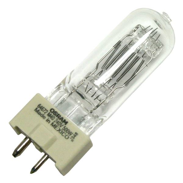 500 watt 240 volt T7 Bi-Pin Prefocus Base 2900K Warm White