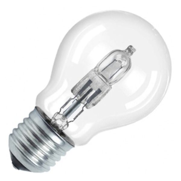 57 watt 230 volt A19 European Medium Screw Base Clear