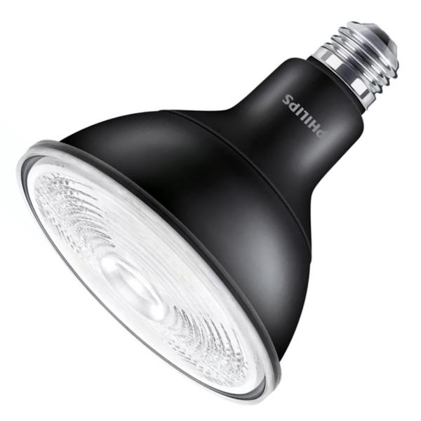 14 watt 120 volt PAR38 Medium Screw Base 3000K Natural White Black Clear Dimmable LED