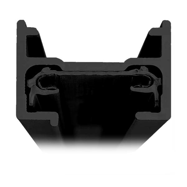 2' Track w/Dead End Matte Black 1 Circuit Basic Track
