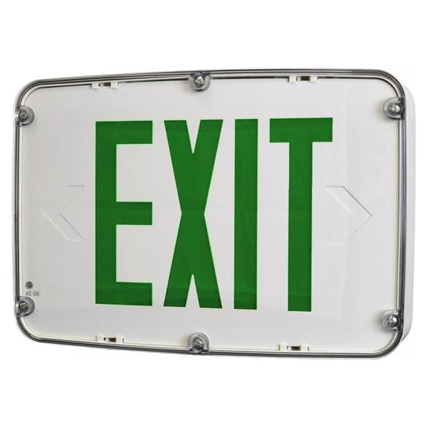 2 watt 120/277 volt Polycarbonate Housing Green & White Single/Double Faceplate LED