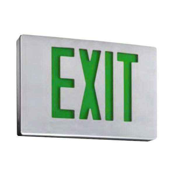 LED AC Only White & Green Single Face Exit Light