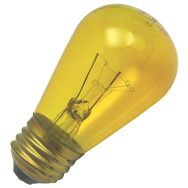 11 watt 130 volt S14 Medium Screw Base Transparent Yellow