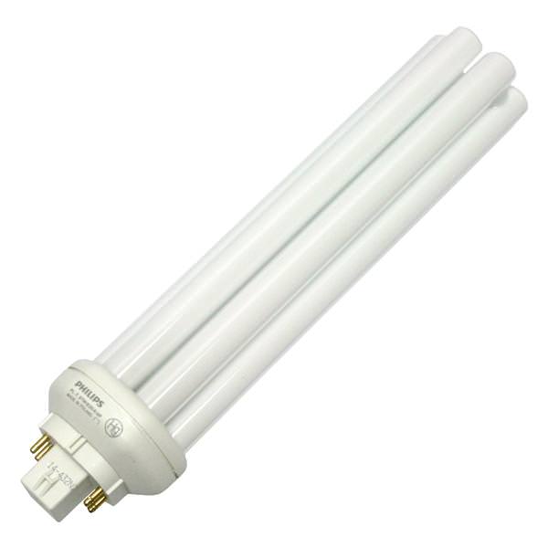 57 watt 120 volt PL-T 4-Pin Base 3500K Natural White Dimmable CFL