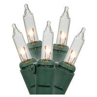 Philips 150 Light 10.3' Green Wire Clear Icicle Light String