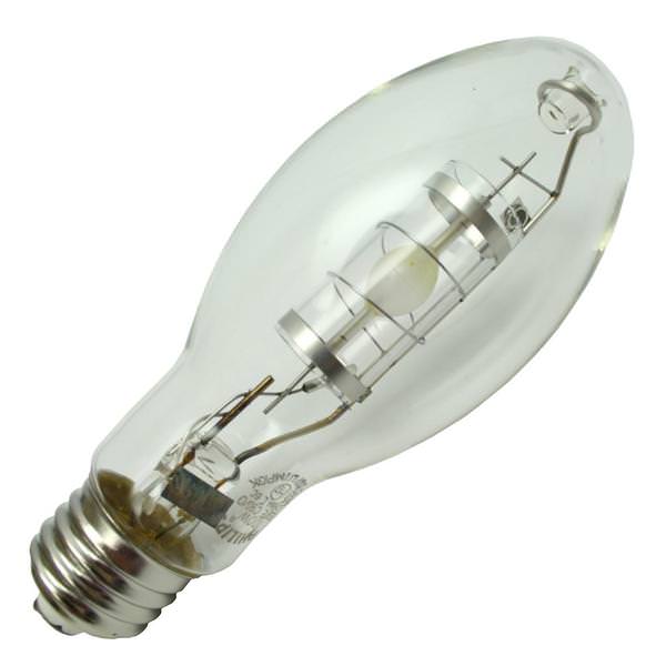 100 watt ED17 Medium Screw Base 3000K Natural White Clear Metal Halide